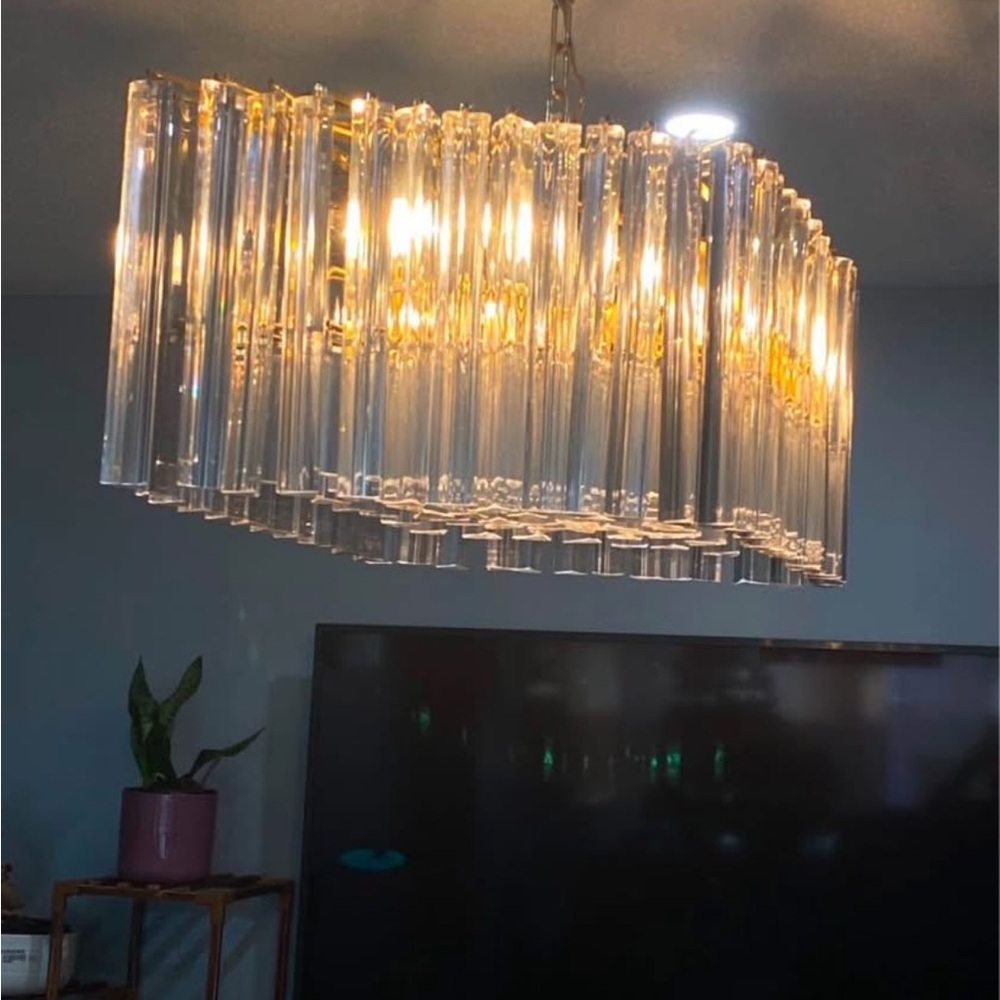 Elegant Gold and Silver Chandelier